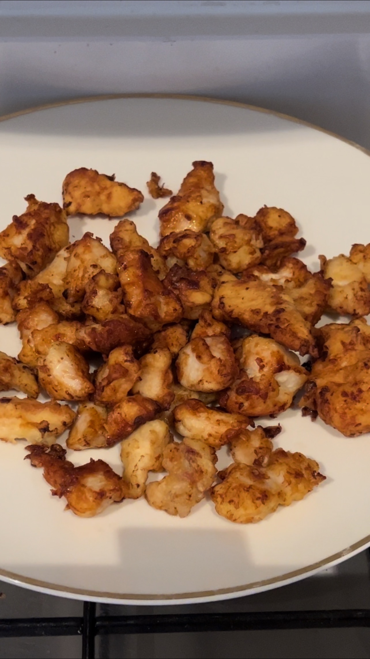 set the fried chicken aside